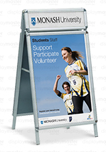 A-Frame sign, Sandwich Board Bign - Aluminium Frame, Poster Holder