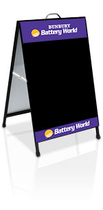 A-Frame sign, Sandwich board sign - Steel frame, BlackBoard