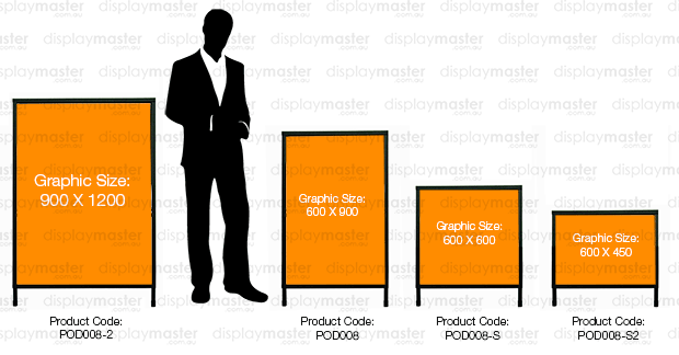 A-Frame sign, Sandwich board sign - Steel frame, Conflute Insert
