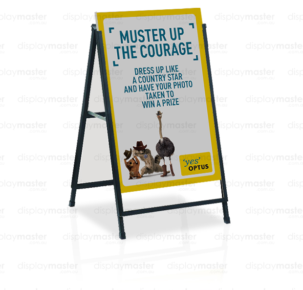 A-Frame sign, Sandwich board sign - Steel frame, Conflute Insert