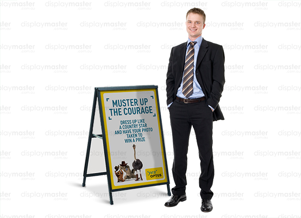 A-Frame sign, Sandwich board sign - Steel frame, Conflute Insert