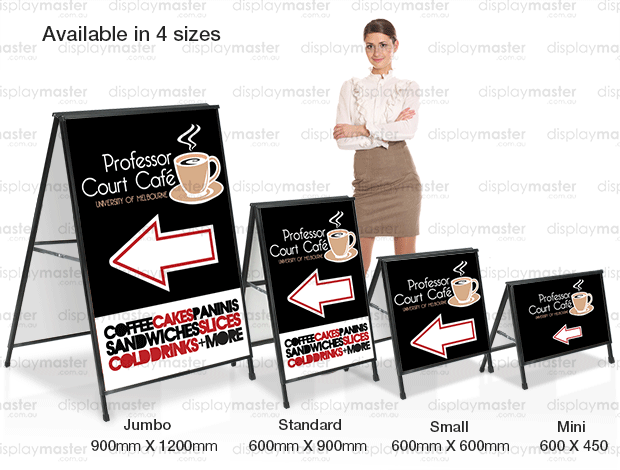 A-Frame sign, Sandwich board sign - Steel frame, Conflute Insert