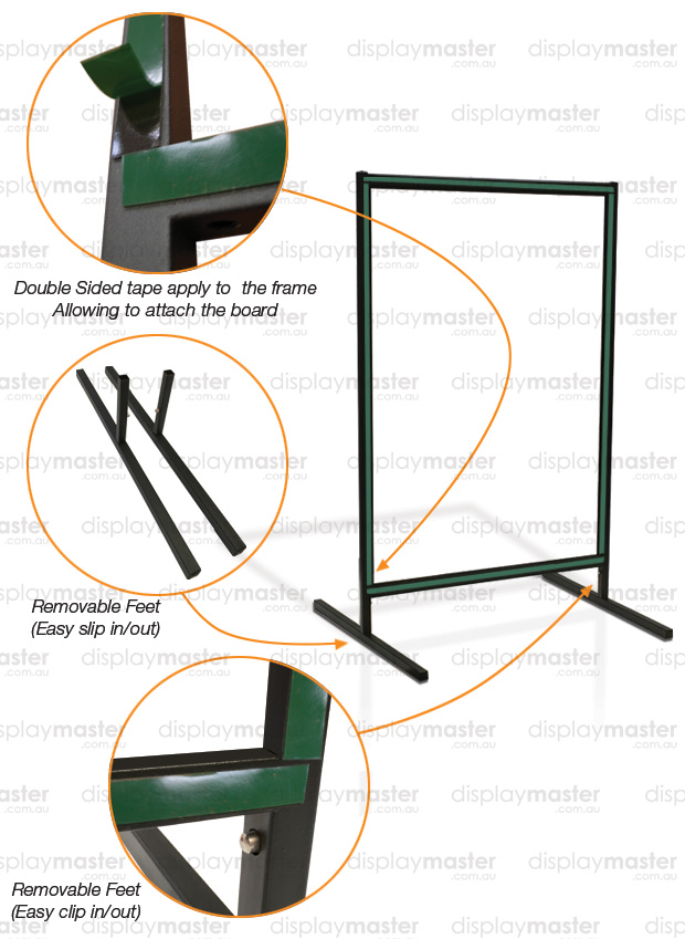 A-Frame sign, Sandwich board sign - Steel frame, Conflute Insert