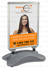 A-Frame sign, Sandwich Board Bign - Aluminium Frame, Poster Holder, Outdoor with Water Tank Base