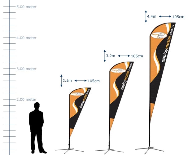 Finn Flag Stand. Single Side Finn Flag, Double Side Finn Flag - Three Sizes: Small, Medium, Large