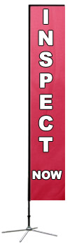 Tension Flag Stand. Single Side Tension Flag, Double Side Tension Flag - Three Sizes: Small, Medium, Large