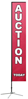 Tension Flag Stand. Single Side Tension Flag, Double Side Tension Flag - Three Sizes: Small, Medium, Large