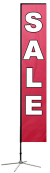 Tension Flag Stand. Single Side Tension Flag, Double Side Tension Flag - Three Sizes: Small, Medium, Large
