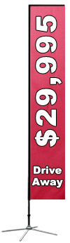 Tension Flag Stand. Single Side Tension Flag, Double Side Tension Flag - Three Sizes: Small, Medium, Large