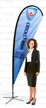 Teardrop Flag Stand. Single Side Teardrop Flag, Double Side Teardrop Flag - Three Sizes: Small, Medium, Large