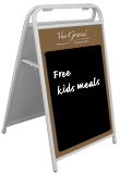 A-Frame sign, Sandwich board sign - Steel frame, BlackBoard