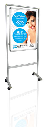 A-Frame sign, Sandwich board sign - Aluminium frame, poster holder