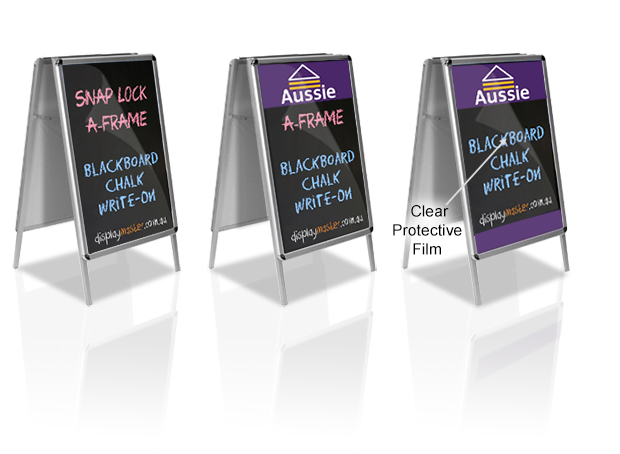 A-Frame sign, Sandwich board sign - Aluminium frame, BlackBoard - Chalk Board