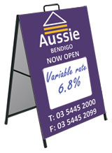A-Frame sign, Sandwich board sign - Steel frame, Full colour Print