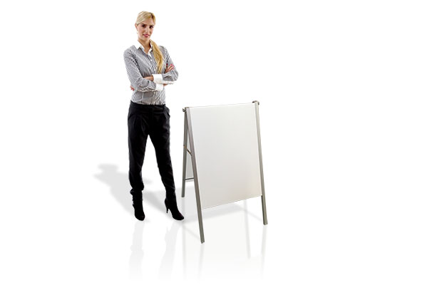 A-Frame sign, Sandwich board sign - Steel frame, Conflute Insert