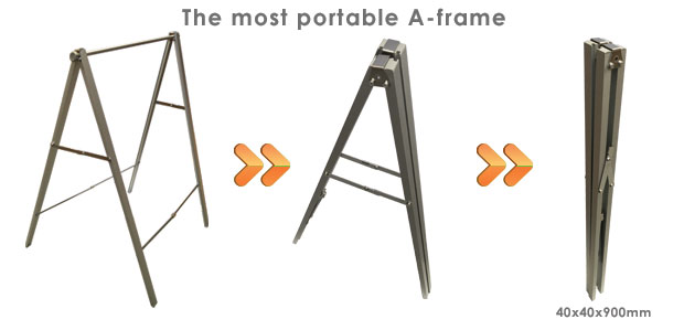 A-Frame sign, Sandwich board sign - Steel frame, Conflute Insert