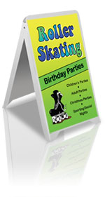 A-Frame sign, Sandwich Board Bign - Aluminium Frame, Poster Holder, Outdoor with Water Tank Base