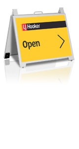 A-Frame sign, Sandwich Board Bign - Aluminium Frame, Poster Holder, Outdoor with Water Tank Base