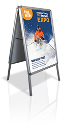 A-Frame sign, Sandwich board sign - Aluminium frame Outdoor with Water Tank Base