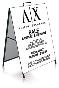 A-frame sign, Sandwich board sign