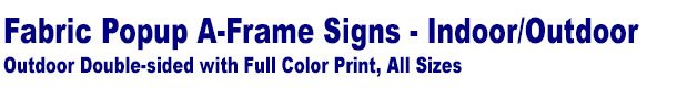 A-Frame sign, Sandwich Board Sign - Steel frame