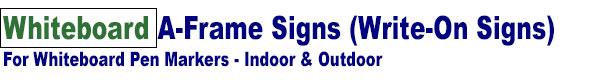 A-Frame signs - Colourbond frame